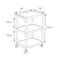 Luxor 42"H 3-Shelf Utility Cart - Electric, Drawer, Gray Shelves, Nickel Legs UCPL1GYE-N-WTD - alternate 2